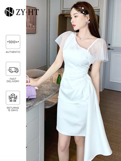 Đầm dạ hội Hàn Quốc Đầm Ngắn Phong Cách Thời Trang Mùa Hè Cho Nữ ZYHT
